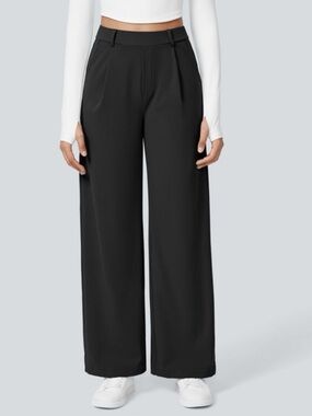 Halara High Waisted Pocket Work Pants Black NWT Size XL Petite